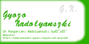 gyozo nadolyanszki business card